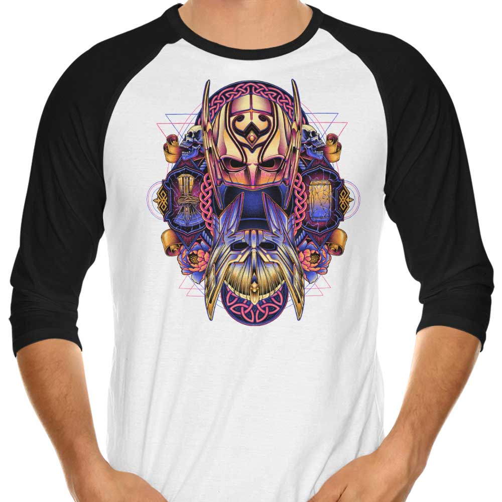 Colorful Thunder - 3/4 Sleeve Raglan T-Shirt