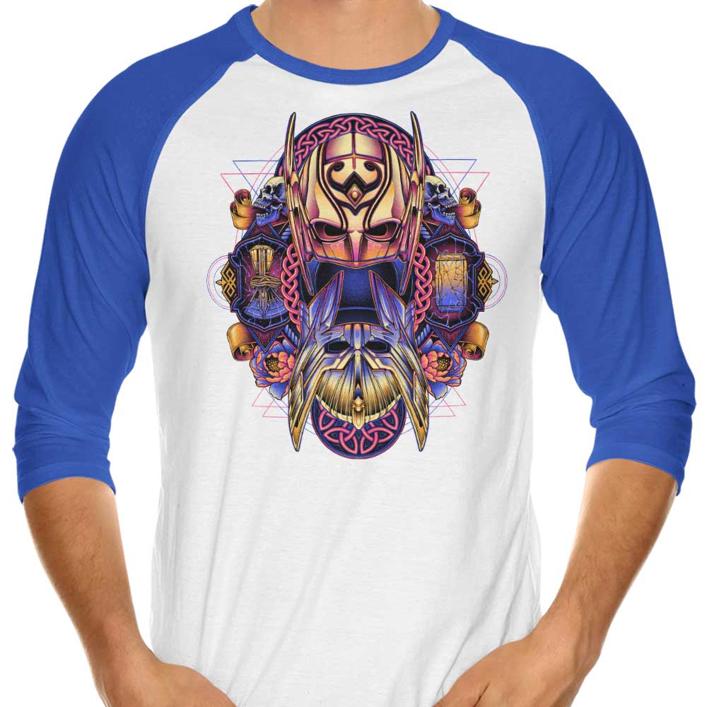 Colorful Thunder - 3/4 Sleeve Raglan T-Shirt