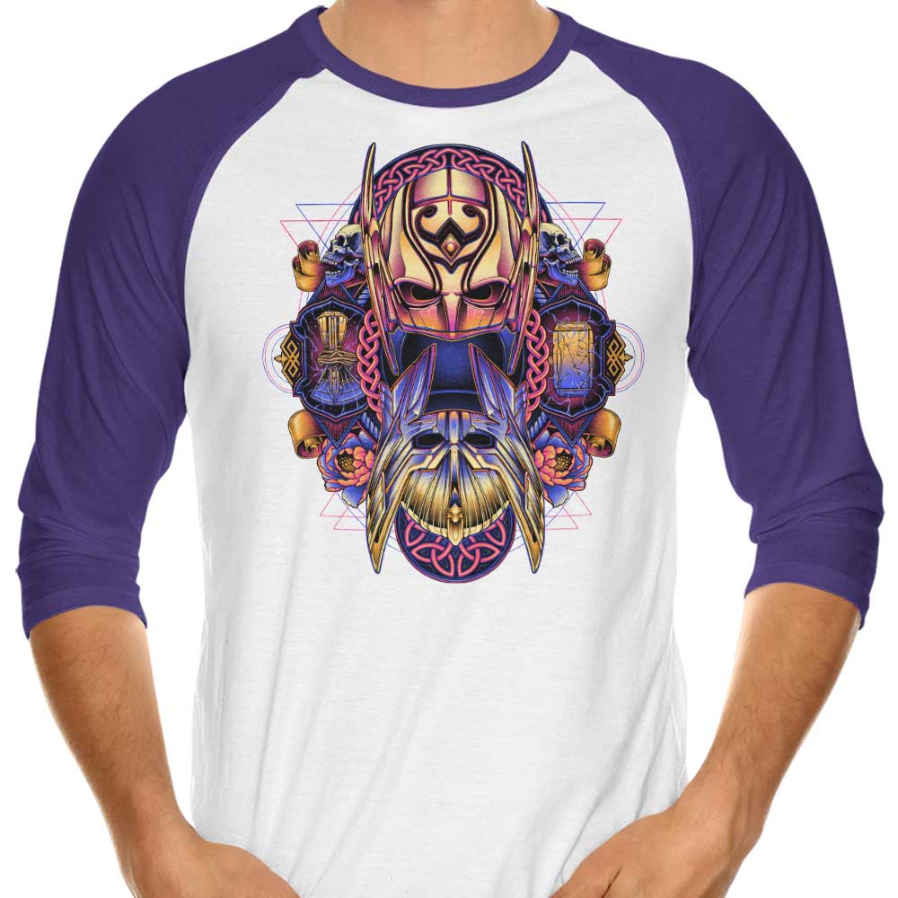 Colorful Thunder - 3/4 Sleeve Raglan T-Shirt