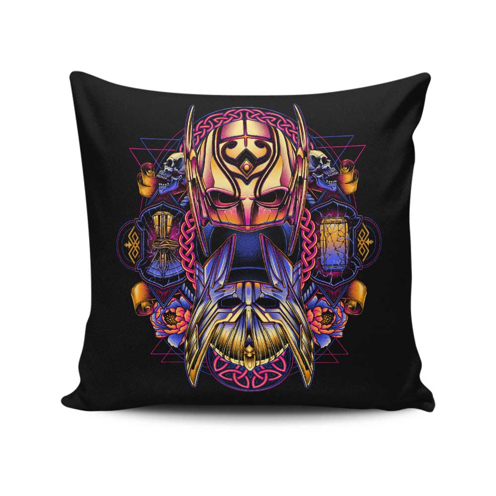 Colorful Thunder - Throw Pillow
