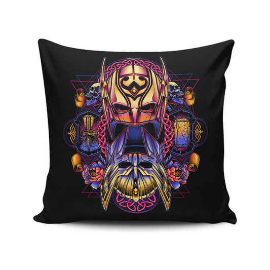 Colorful Thunder - Throw Pillow