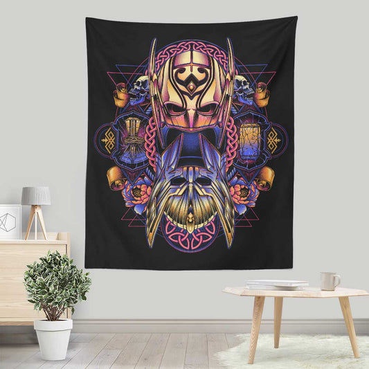 Colorful Thunder - Wall Tapestry