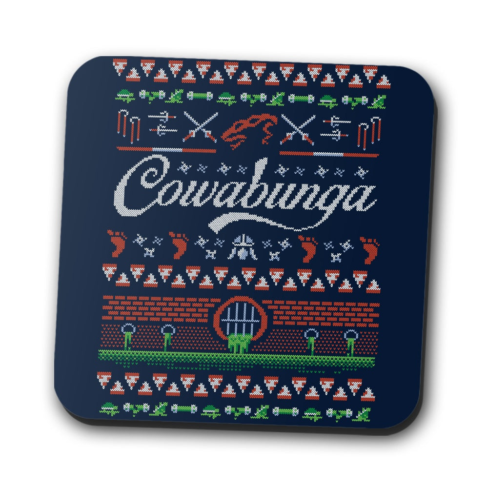 Cowabunga Christmas - Coasters