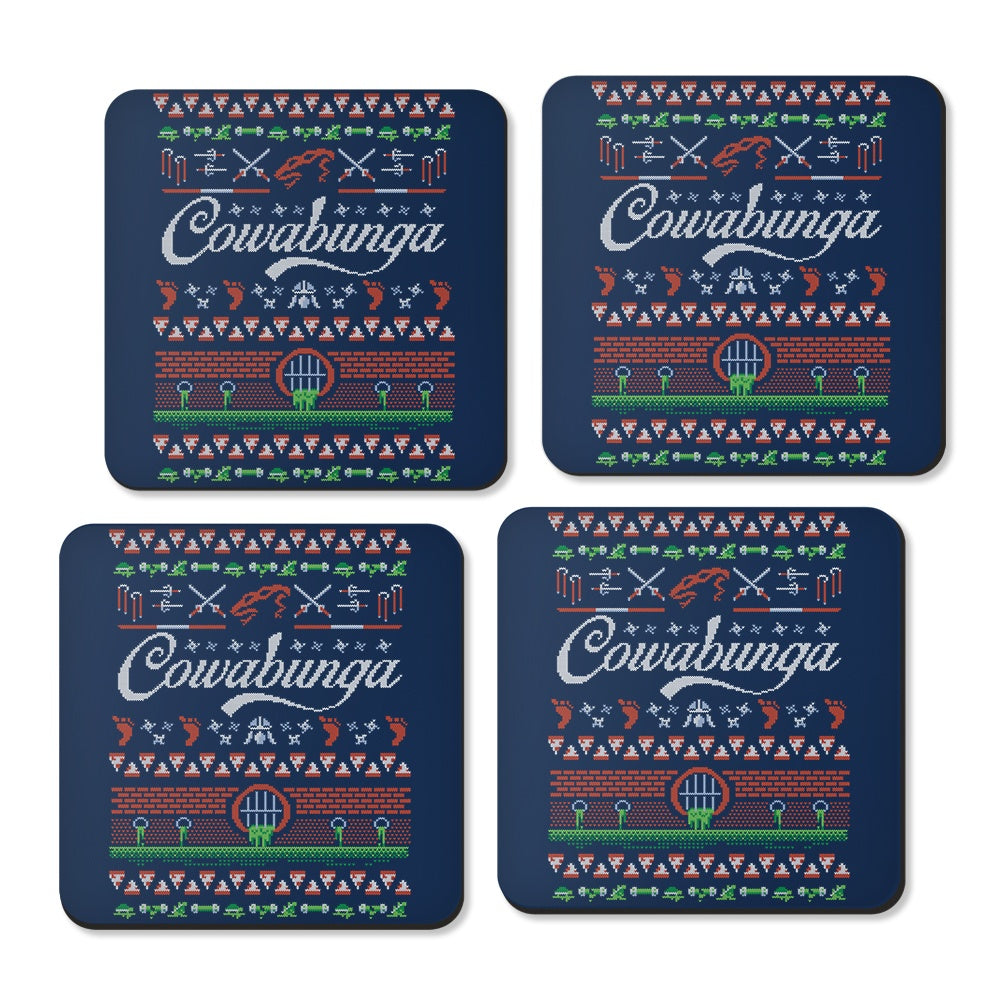 Cowabunga Christmas - Coasters