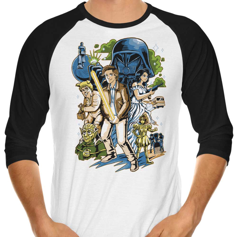 Crazy Space - 3/4 Sleeve Raglan T-Shirt