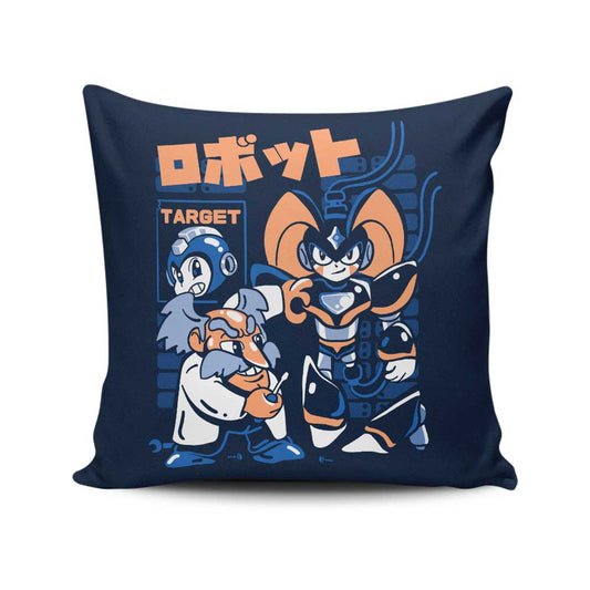 Creation of Robot Rival - Throw Pillow