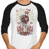 Crit or Die - 3/4 Sleeve Raglan T-Shirt