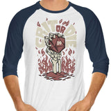 Crit or Die - 3/4 Sleeve Raglan T-Shirt