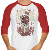 Crit or Die - 3/4 Sleeve Raglan T-Shirt