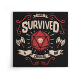 Critical Hit Survivor - Canvas Print