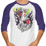 Cruella de Mon - 3/4 Sleeve Raglan T-Shirt