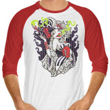 Cruella de Mon - 3/4 Sleeve Raglan T-Shirt