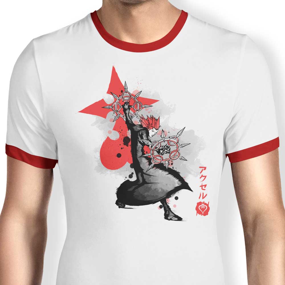 Dancing Flames Sumi-e - Ringer T-Shirt