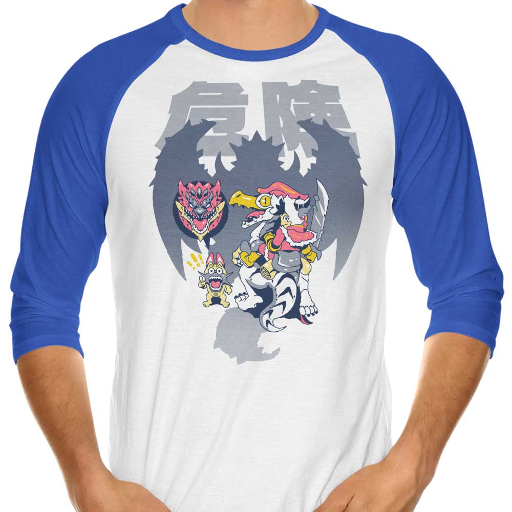 Danger is Coming - 3/4 Sleeve Raglan T-Shirt