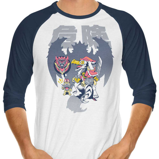 Danger is Coming - 3/4 Sleeve Raglan T-Shirt