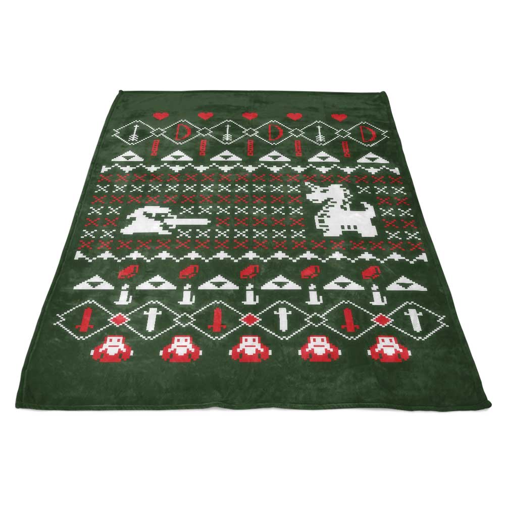 Dangerous to Go Alone at Christmas - Fleece Blanket