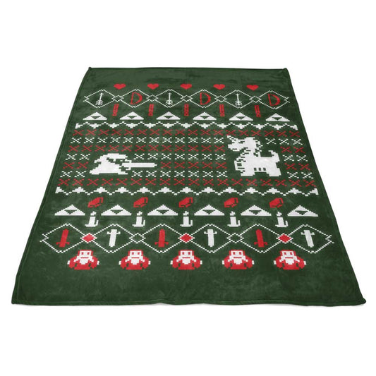 Dangerous to Go Alone at Christmas - Fleece Blanket