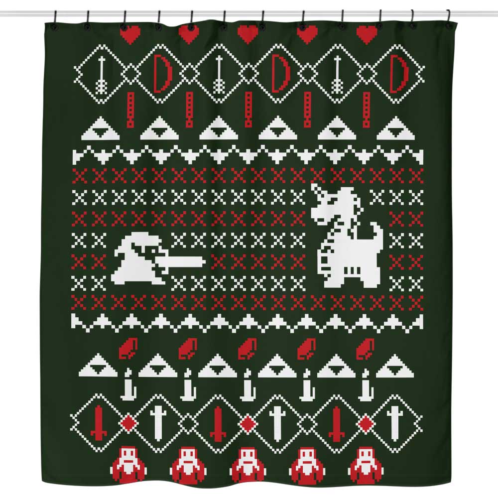 Dangerous to Go Alone at Christmas - Shower Curtain