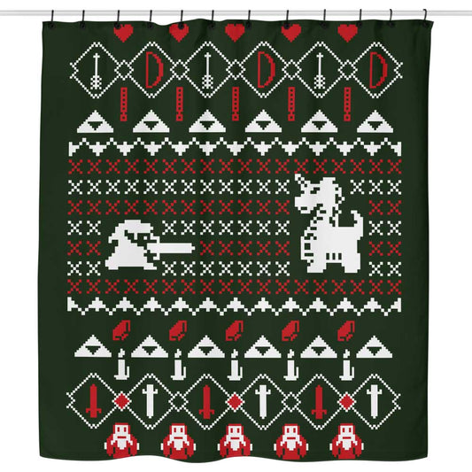 Dangerous to Go Alone at Christmas - Shower Curtain