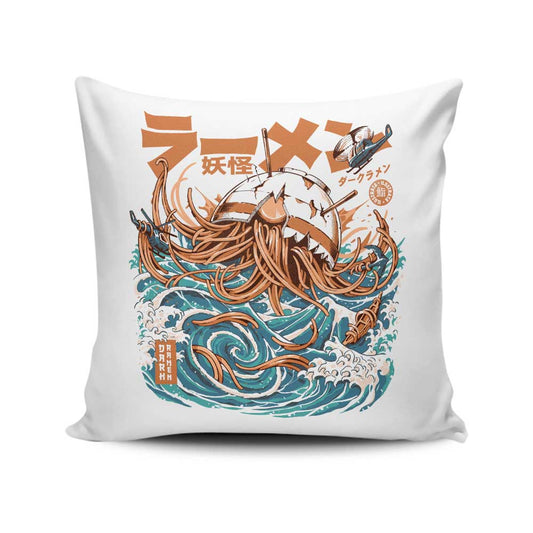 Dark Great Ramen - Throw Pillow