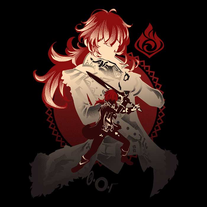 Dark Side of Dawn Diluc - Ornament