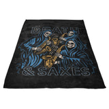 Death and Saxes - Fleece Blanket