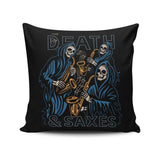 Death and Saxes - Throw Pillow