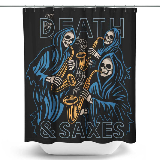 Death and Saxes - Shower Curtain