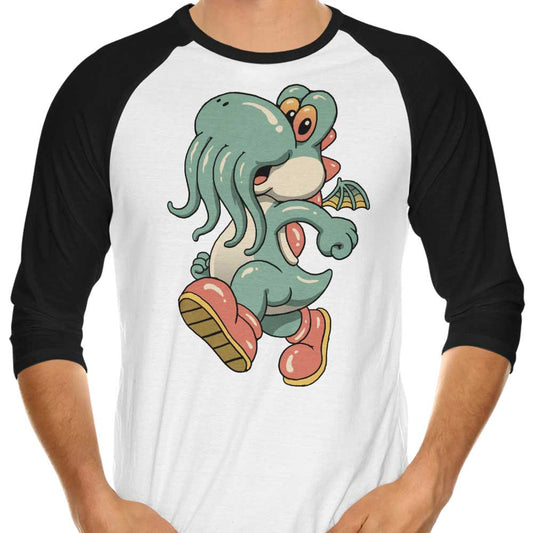 Dino Cthulhu - 3/4 Sleeve Raglan T-Shirt