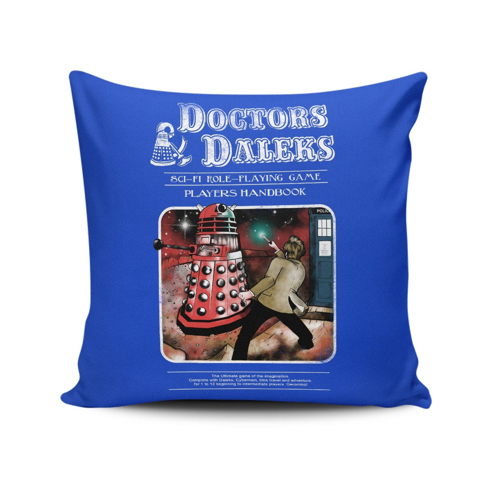 Doctors and Daleks - Throw Pillow