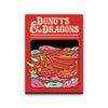Donuts and Dragons - Canvas Print