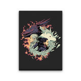 Dragons and Wolves - Canvas Print