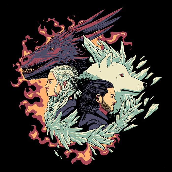 Dragons and Wolves - Posters & Prints