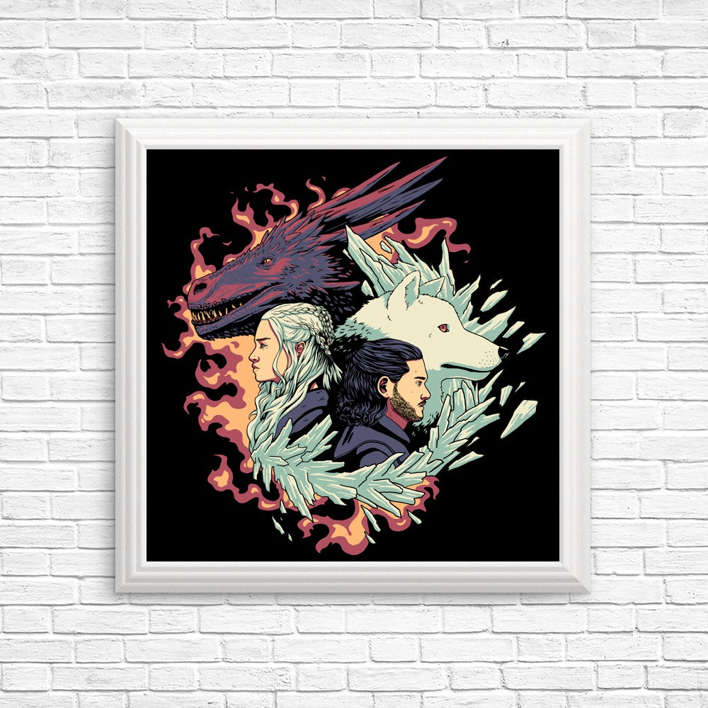 Dragons and Wolves - Posters & Prints