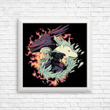 Dragons and Wolves - Posters & Prints