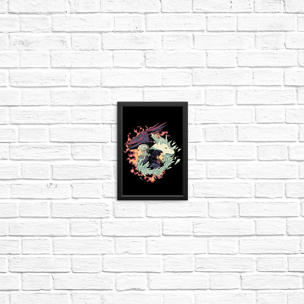 Dragons and Wolves - Posters & Prints