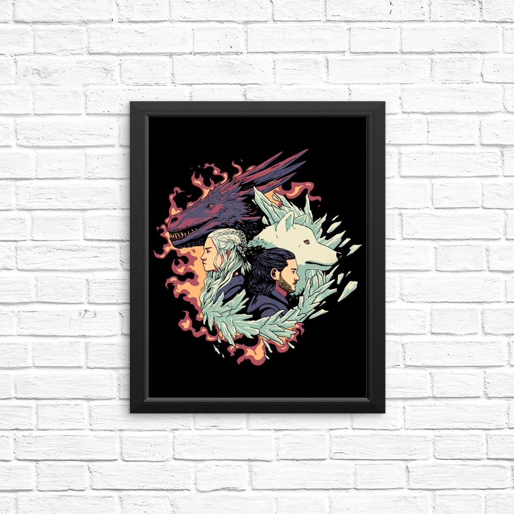 Dragons and Wolves - Posters & Prints