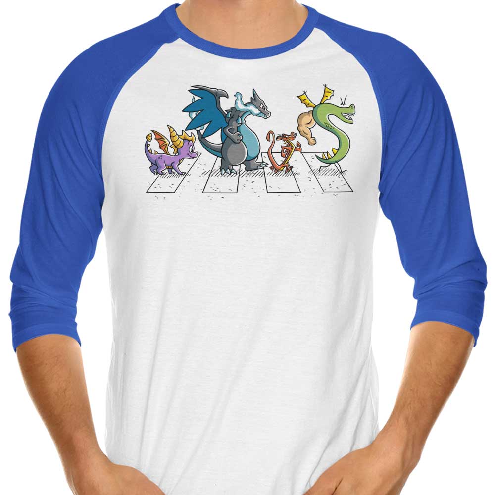 Dragons on Abbey Road - 3/4 Sleeve Raglan T-Shirt