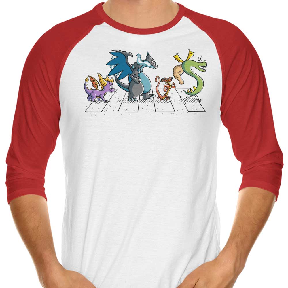 Dragons on Abbey Road - 3/4 Sleeve Raglan T-Shirt