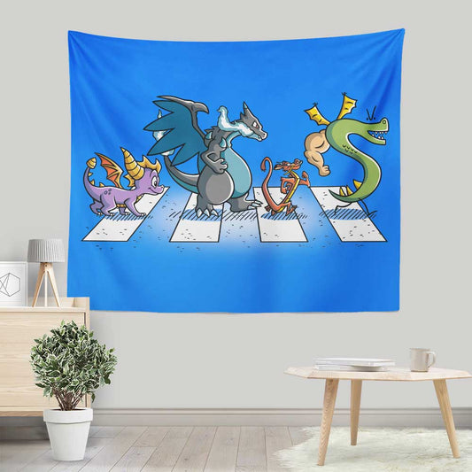 Dragons on Abbey Road - Wall Tapestry