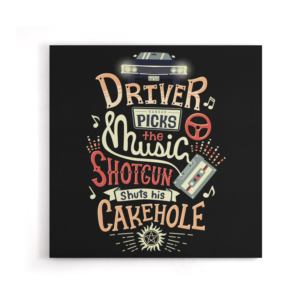 Driver Picks the Music - Canvas Print