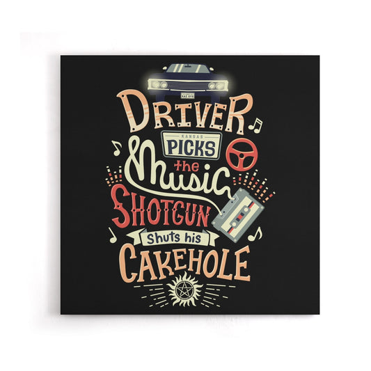 Driver Picks the Music - Canvas Print