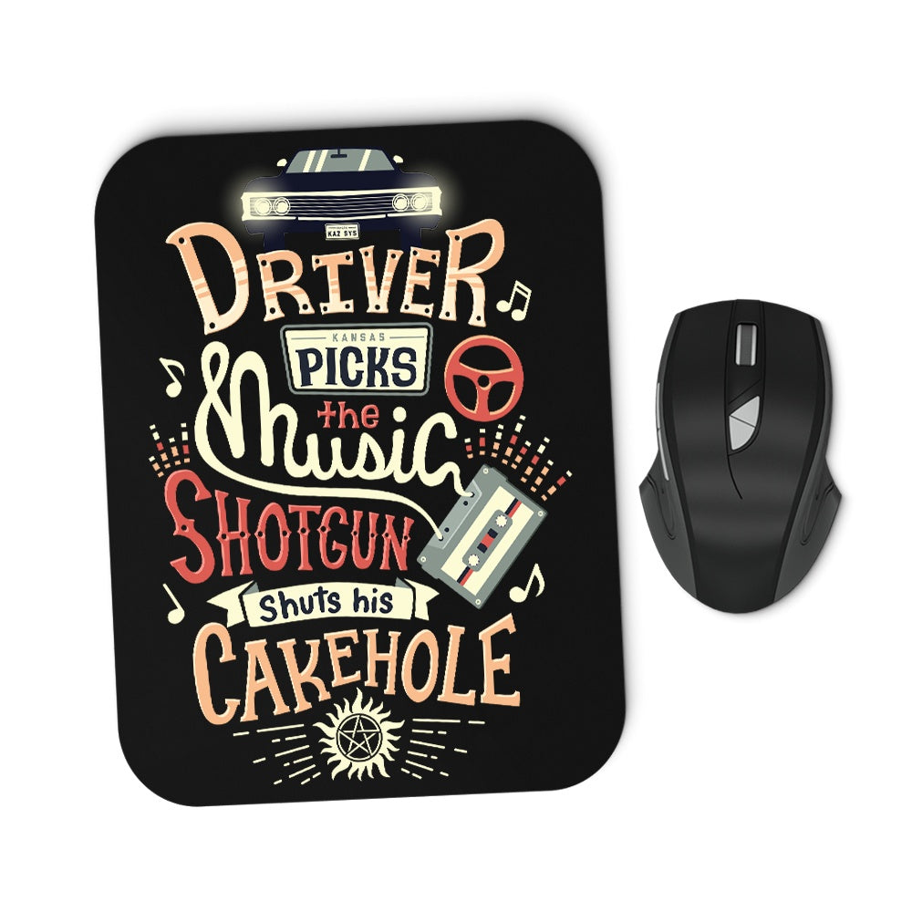 Driver Picks the Music - Mousepad