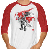 Ex-Soldier Kingdom Sumi-e - 3/4 Sleeve Raglan T-Shirt