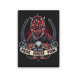 Fear, Anger, Pain - Canvas Print