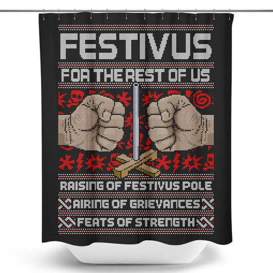 Festivus Sweater - Shower Curtain