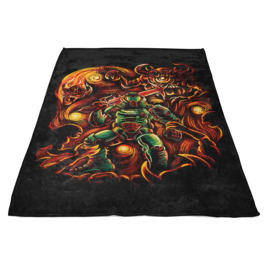 Fiery Night - Fleece Blanket