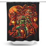 Fiery Night - Shower Curtain