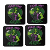 Fight Like a Hulk - Coasters