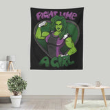 Fight Like a Hulk - Wall Tapestry
